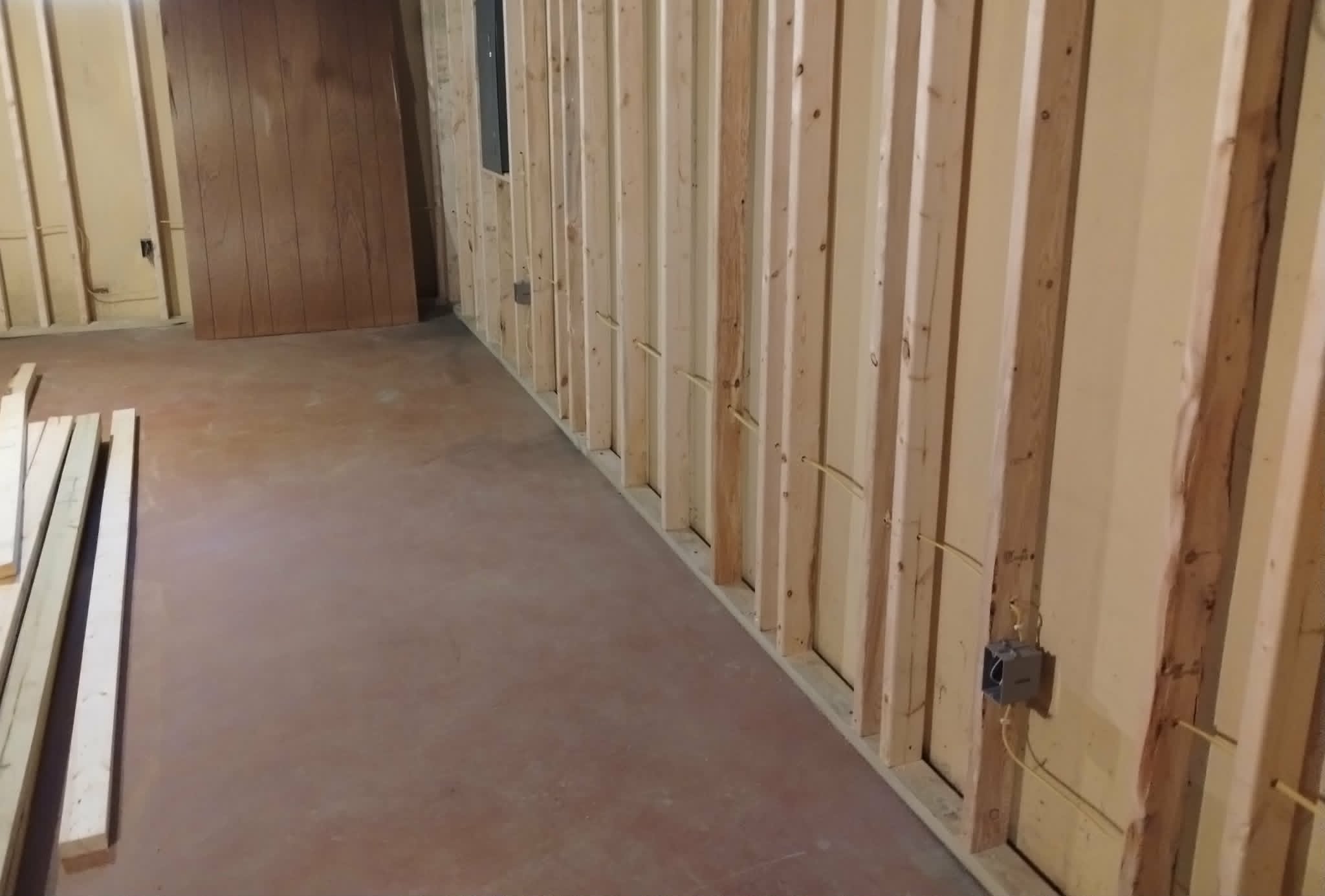 basement remodel rough in