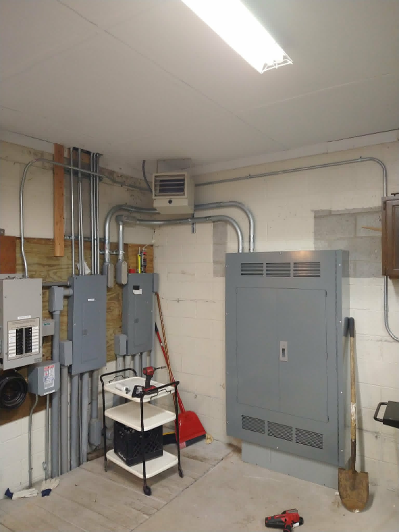 electrical system added during a remodeling project