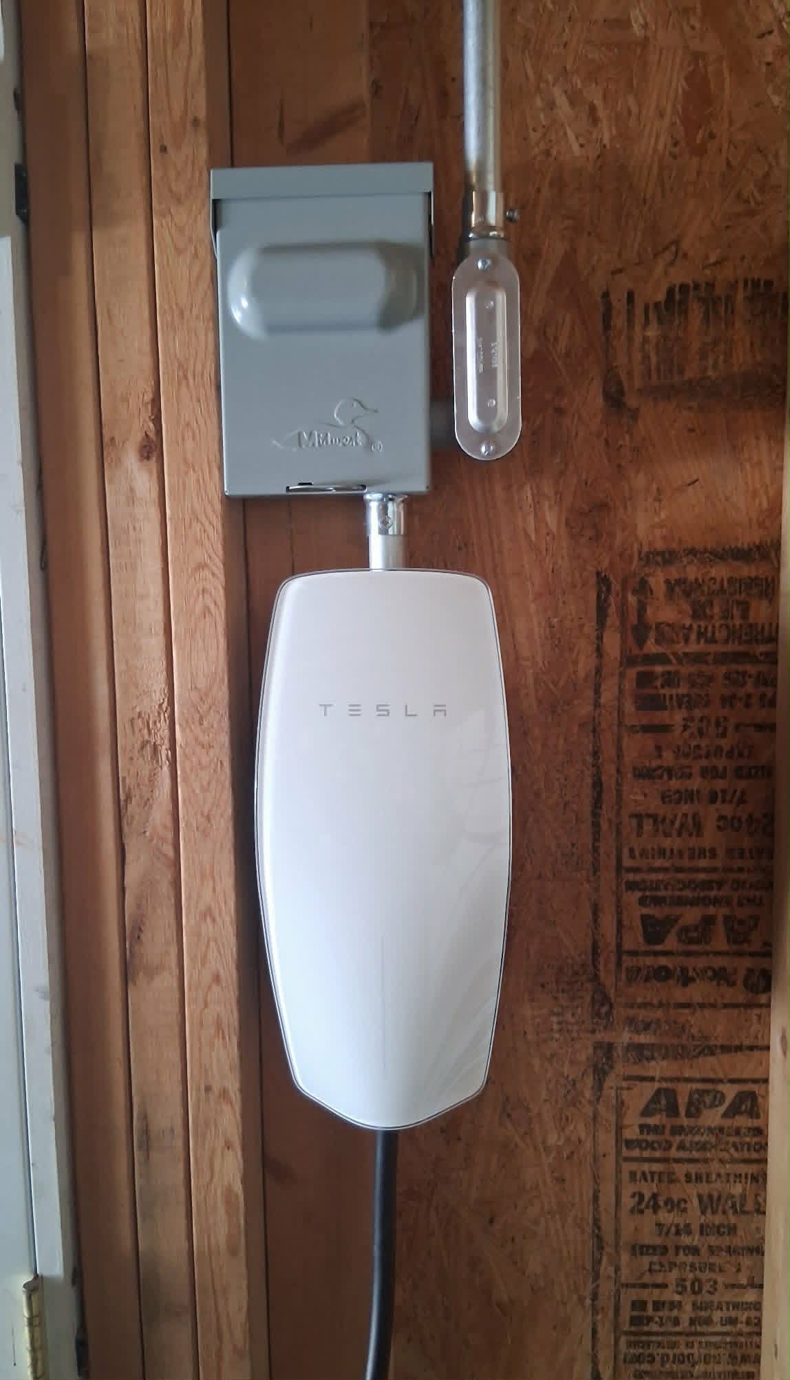 tesla charger installation